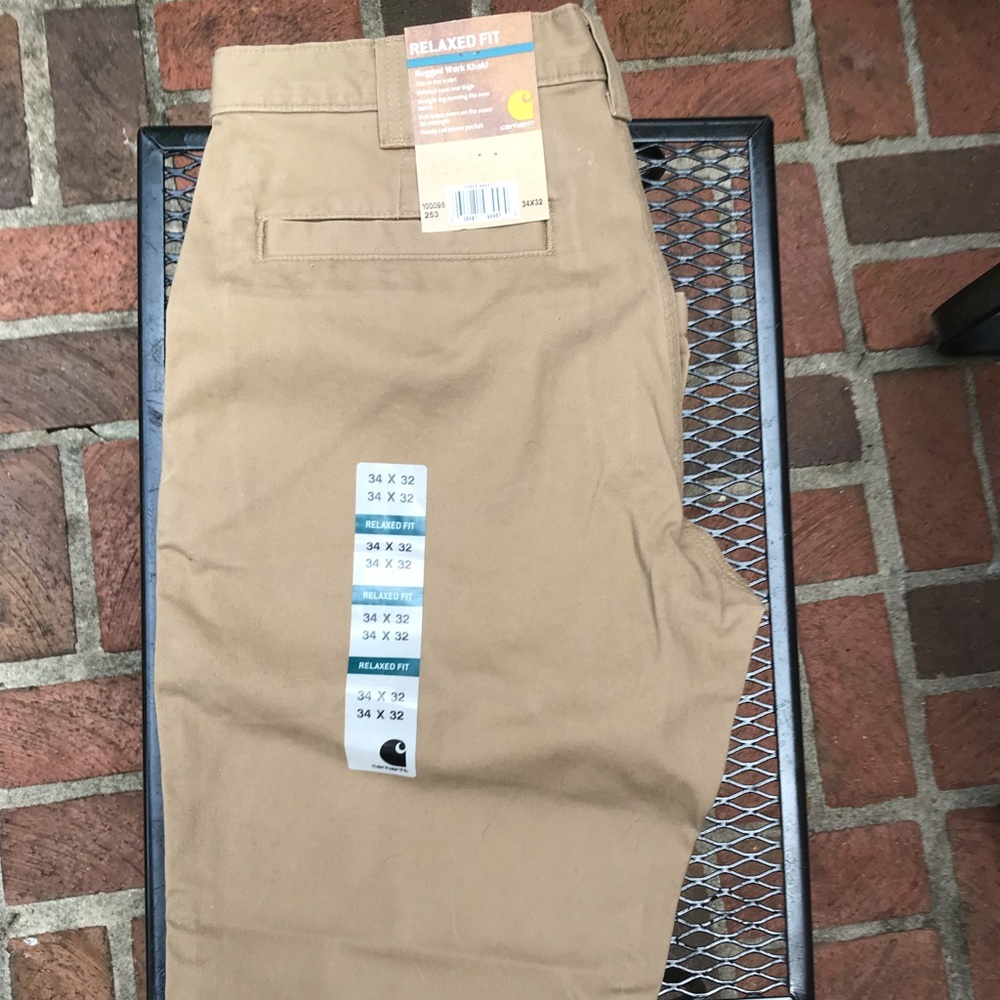 NWT CARHARTT RUGGED WORK PANT RELAXED FIT 34X32